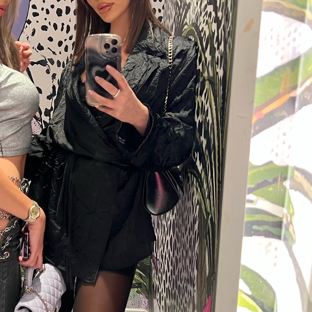 Wrinkled texture kimono wrap